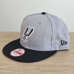 New Era San Antonio Spurs Dad Hat Snapback Cap 9FIFTY Wembanyama Grey Black Manu